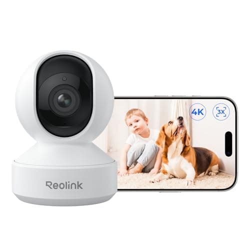 Reolink 4K 360° WiFi Indoor Surveillance Camera, Wi-Fi 6 Bi-Band Baby Camera, Person/Animal/Crying Detection, 3X Optical Zoom, Auto Tracking, Night Vision, E1 Zoom