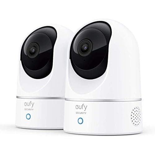 eufy Security Indoor Cam E220 2-Cam Kit, 2K Security Indoor Camera Pan & Tilt, Plug-in Camera with Wi-Fi, Human & Pet AI, Voice Assistant Compatibility, Motion Tracking, Homebase 3 Compatibl